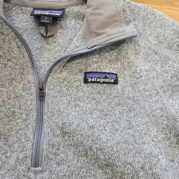 Patagonia Womens Better Sweater‎ Quarter Zip Small Gray Fleece Zippered Pocket - Picture 6 of 11